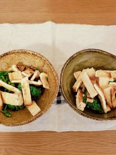 春菊とカリカリ油揚げのポン酢おひたし!-レシピのメイン写真