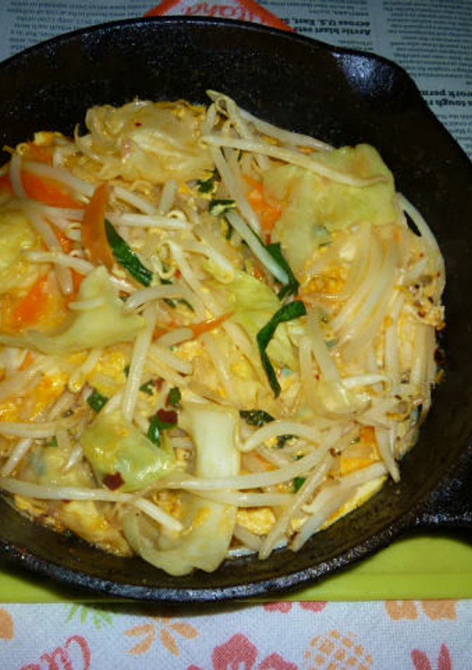 ニラ玉風野菜MIXのアヒージョ炒め-レシピのメイン写真