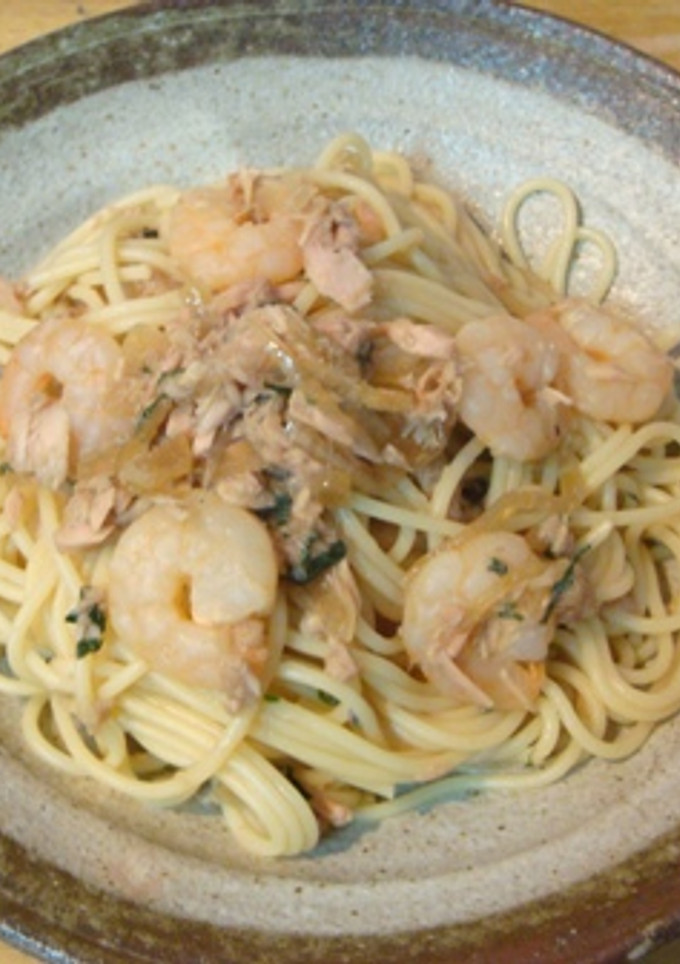 エビとツナの和風パスタ-レシピのメイン写真