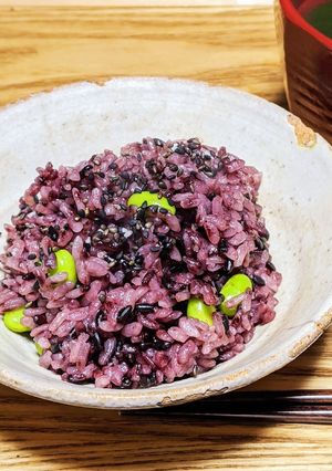 黒米枝豆ごはん-レシピのメイン写真