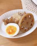 【絶品】炊飯器de蓮根と半熟卵の手羽元煮