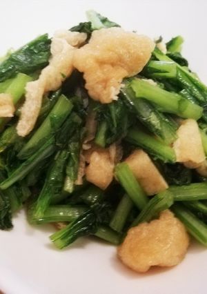 絶品!かぶの葉と油揚げの炒め物-レシピのメイン写真