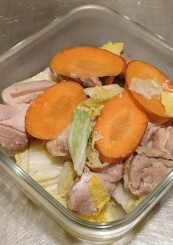 白菜と鶏とにんじんの蒸し煮-レシピのメイン写真