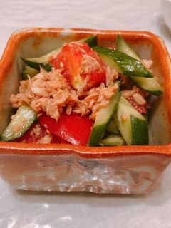 トマトときゅうりとツナの和え物-レシピのメイン写真
