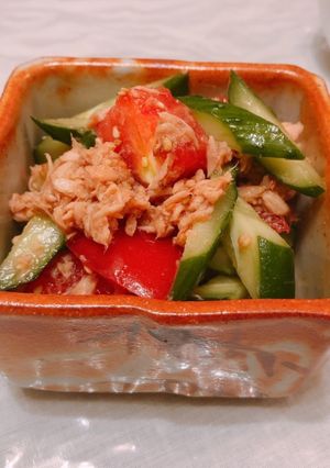 トマトときゅうりとツナの和え物-レシピのメイン写真