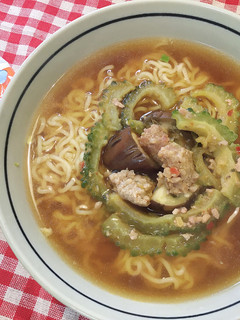麻婆ゴーヤ♡なすかけ味噌ラーメン-レシピのメイン写真