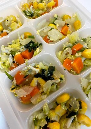 しらすと白菜の卵とじ　離乳食-レシピのメイン写真