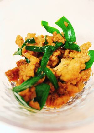 簡単！豚ひき肉とニラのスタミナ炒め-レシピのメイン写真