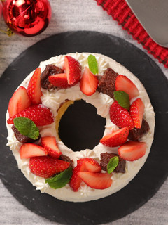 いちごのリースケーキ-レシピのメイン写真