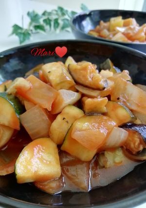 野菜3つ！レンジで簡単！ラタトゥイユ-レシピのメイン写真