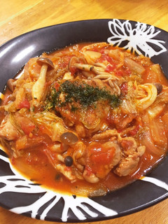 簡単美味しい！鶏肉白菜のトマト煮-レシピのメイン写真