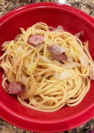 ソーセージと白菜の和風スープパスタ-レシピのメイン写真