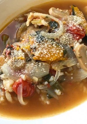 彩り野菜と玄米のスープごはん-レシピのメイン写真