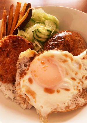 味噌バーグの和風ロコモコ-レシピのメイン写真