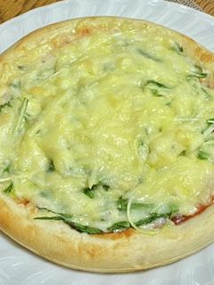 シラスと水菜のピザ・冷凍生地で-レシピのメイン写真