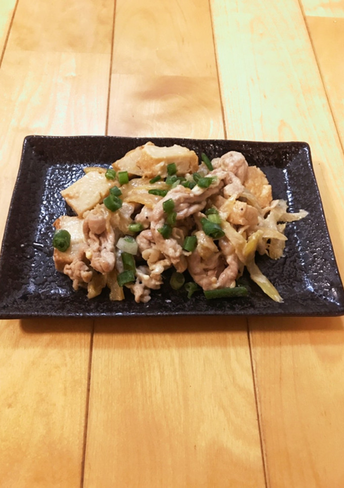 セロリ♪豚肉♪厚揚げのマヨ炒め-レシピのメイン写真