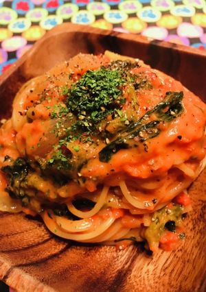 ほうれん草のトマトクリームソースパスタ-レシピのメイン写真