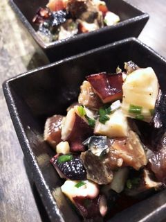 酒の肴!カツオのたたきとタコの小鉢-レシピのメイン写真