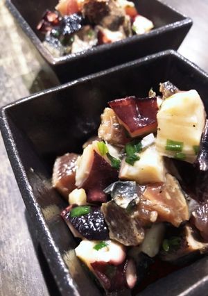 酒の肴！カツオのたたきとタコの小鉢-レシピのメイン写真