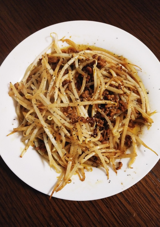 簡単☆挽き肉ともやしのカレー風味炒め-レシピのメイン写真