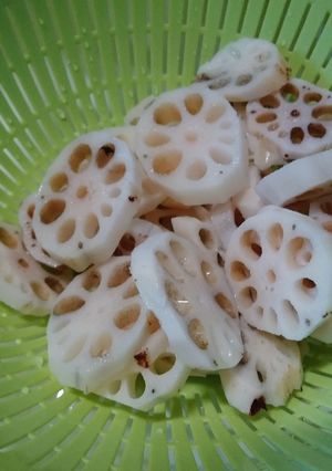蓮根した処理(簡単)皮付き蓮根-レシピのメイン写真