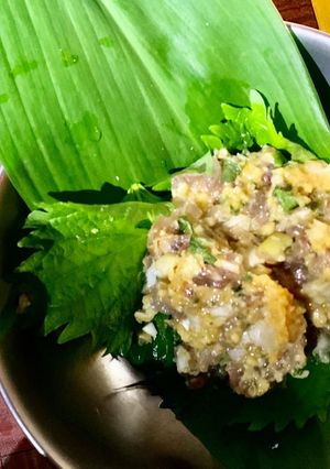 海キャンプ飯　鰺を丸ごとなめろうとあら汁-レシピのメイン写真