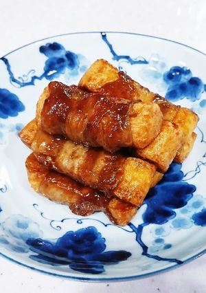 食べ応え有り♪栃尾の油揚げの肉巻き☆-レシピのメイン写真