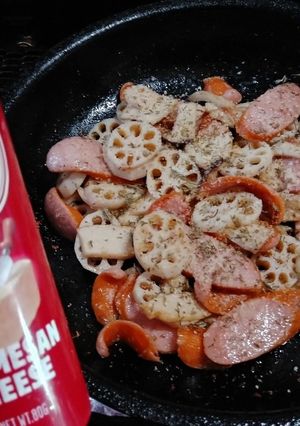 蓮根エリンギペペロン風チーズ(簡単)-レシピのメイン写真