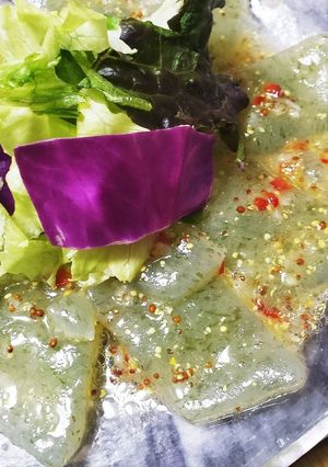 【簡単】刺身蒟蒻のカルパッチョ【減塩】-レシピのメイン写真