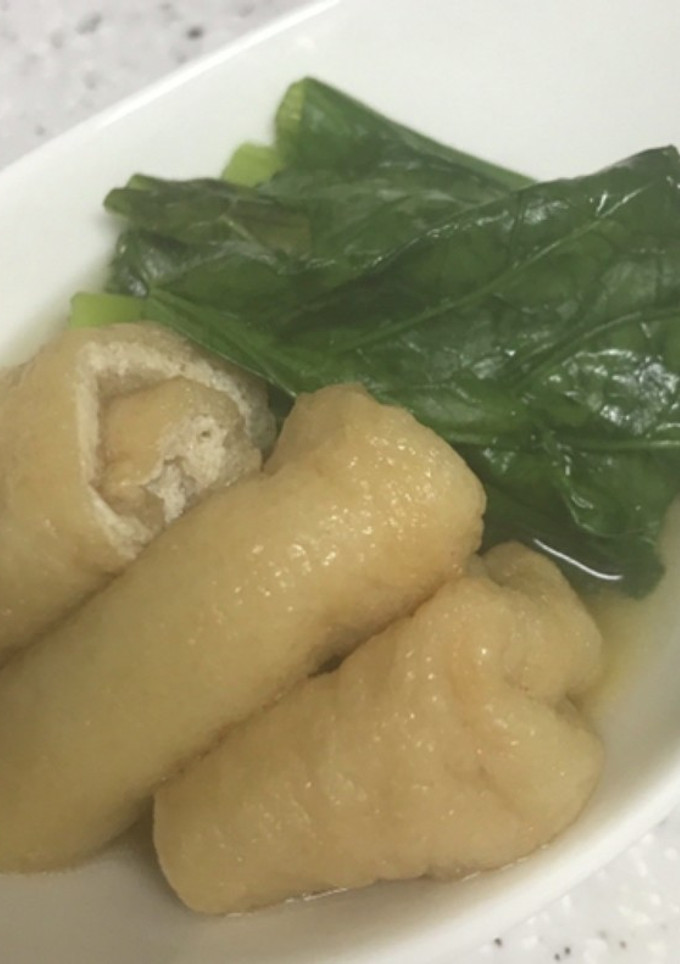 生協レシピ　小松菜と油揚げのサッと煮-レシピのメイン写真