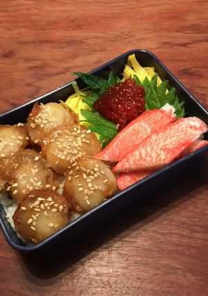 なんちゃって駅弁＊ホタテとカニカマ-レシピのメイン写真