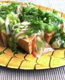 和風あん(薄)で厚揚げのレタスあんかけ