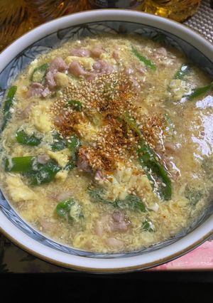 鴨南蛮の かき卵NEW麺-レシピのメイン写真