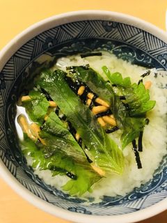 真夜中のお茶漬け●大葉1枚あっさり茶漬け-レシピのメイン写真