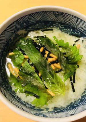 真夜中のお茶漬け●大葉１枚あっさり茶漬け-レシピのメイン写真
