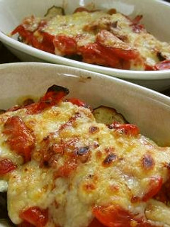 秋なすとミニトマトのチーズ焼き-レシピのメイン写真