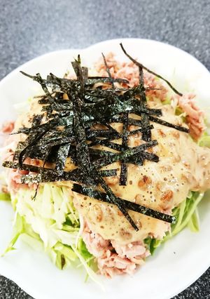 ダイエット☆ふわふわ納豆キャベツナサラダ-レシピのメイン写真