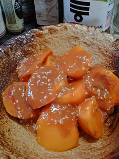 柿の酢味噌がけ(簡単)-レシピのメイン写真