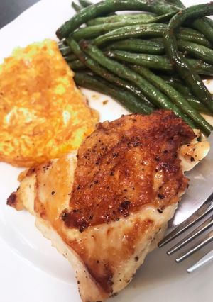 安くて簡単！パリパリ胸肉のチキンステーキ-レシピのメイン写真