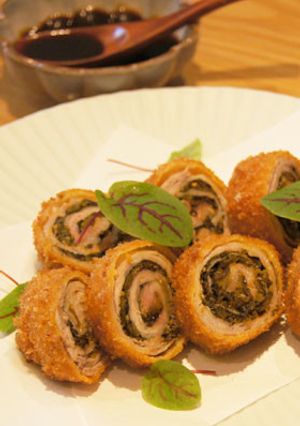 豚ロースとからし高菜のロールカツ-レシピのメイン写真