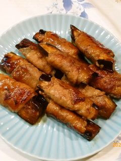 茄子の肉巻き照り焼き-レシピのメイン写真