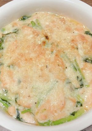 鮭とほうれん草の豆乳グラタン-レシピのメイン写真