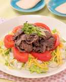 シャキシャキレタスの焼肉ちらし寿司
