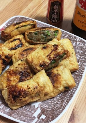 材料４つ♡時短！簡単！油揚げギョウザ-レシピのメイン写真
