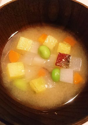 秋の根菜コロコロ味噌汁-レシピのメイン写真