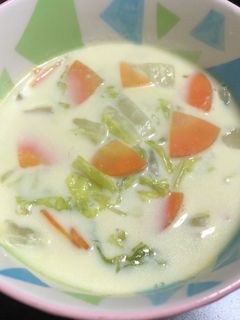 寒い日に☆白菜の味噌豆乳スープ-レシピのメイン写真