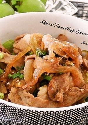 甘辛豚丼-レシピのメイン写真