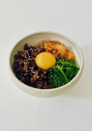 豚ひき肉でつくる、時短ビビンバ。-レシピのメイン写真