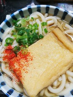 甘口揚げのきつねうどんq(^-^q)-レシピのメイン写真