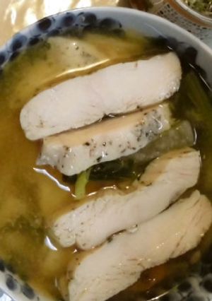 サラダチキンの味噌雑煮-レシピのメイン写真